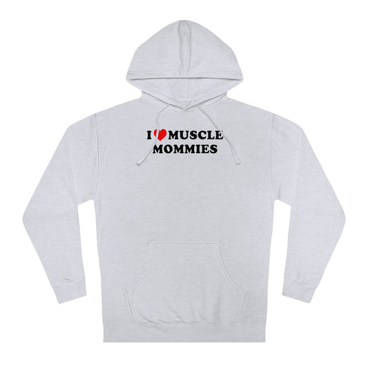 I Heart Muscle Mommies Hoodie - Grey