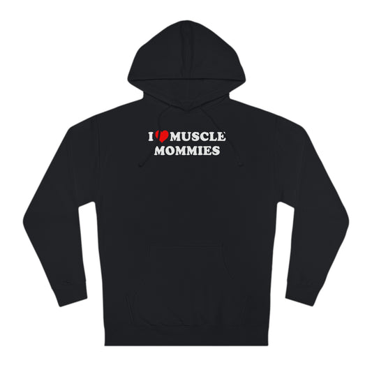 I Heart Muscle Mommies Hoodie - Black