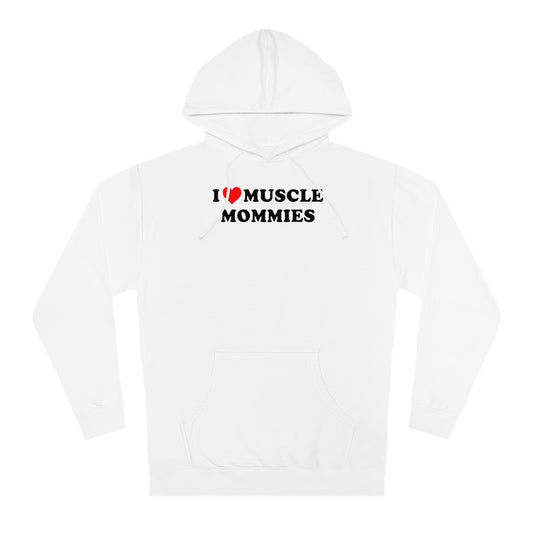 I Heart Muscle Mommies Hoodie - White