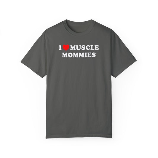 I Heart Muscle Mommies Tee - Grey